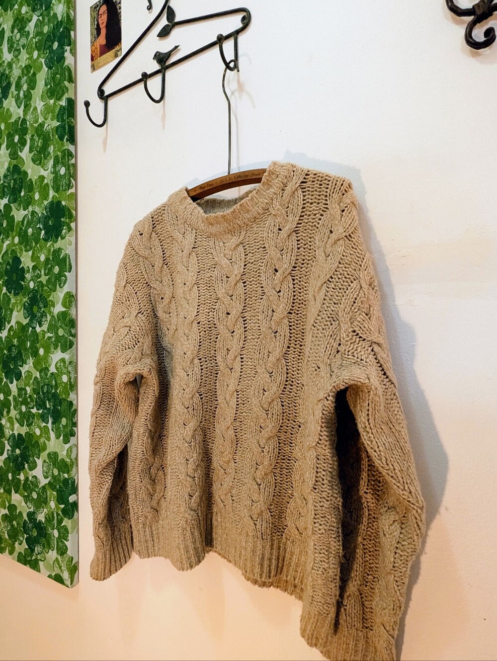 Vintage Wool blend Fisherman Sweater L / Chandail pêcheur italien laine G
